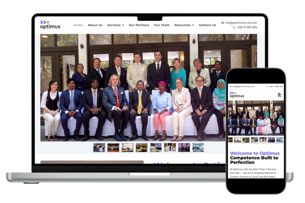 optimustrust website design by Omar Halabi