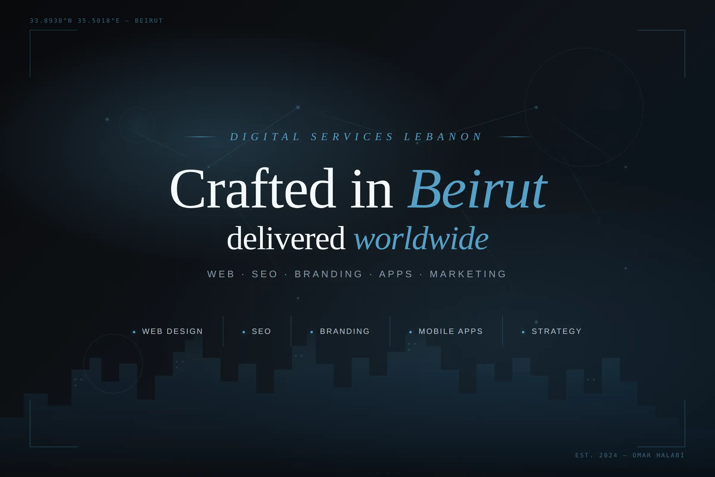 Omar Halabi digital services Lebanon — web design, SEO, branding, paid ads, mobile apps, and custom software for businesses in Beirut and the GCC