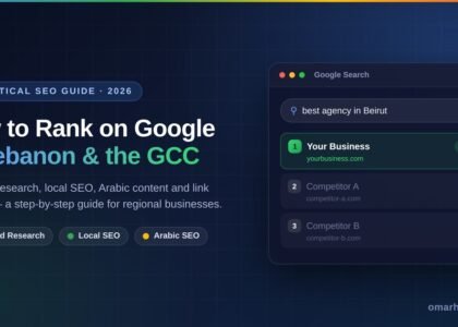 How to rank on Google in Lebanon and the GCC showing a business reaching position one in search results