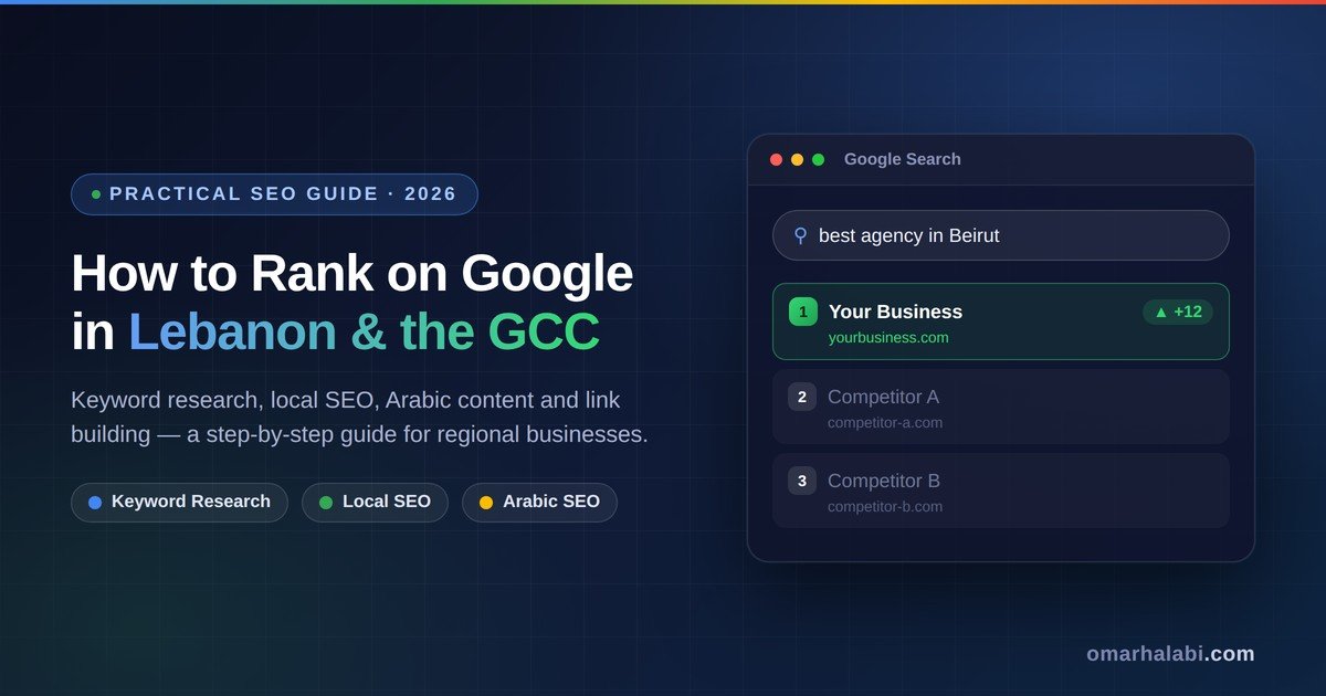 SEO in Lebanon and the GCC: How to Rank on Google in 2026
