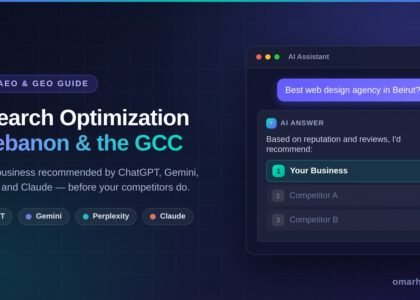 AI search optimization in Lebanon and the GCC showing ChatGPT, Gemini and Perplexity recommending a Beirut business