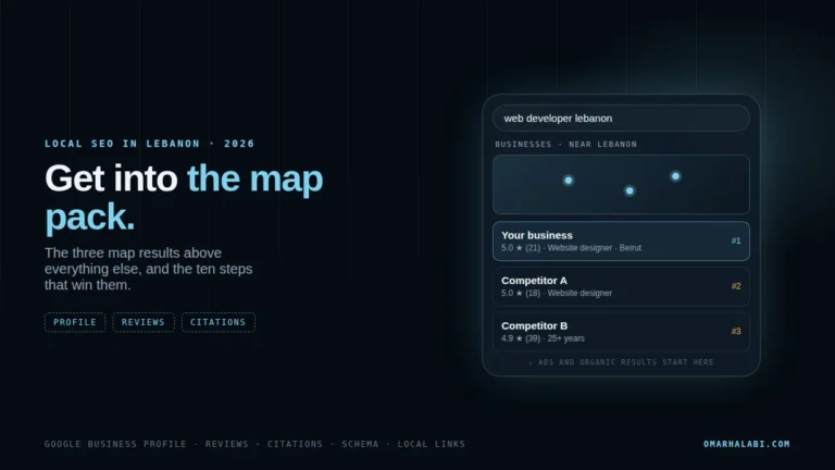 Local SEO in Lebanon: how to get your business into the Google map pack